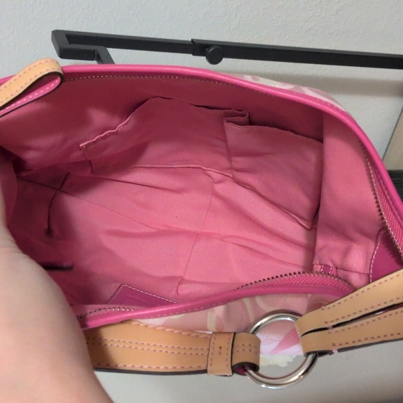 Y2K Coach Optic Hobo Bag & Wallet Signature Pink Jacquard & Leather Matching Set - Picture 17 of 17